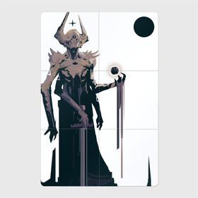 Магнитный плакат 2Х3 с принтом Alien God в Санкт-Петербурге, Полимерный материал с магнитным слоем | 6 деталей размером 9*9 см | Тематика изображения на принте: космос | меч | пришелец | хоррор