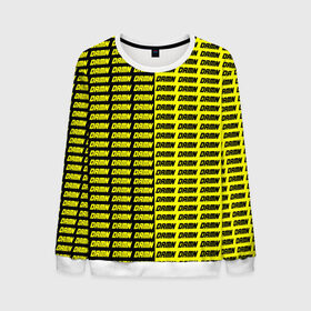 Мужской свитшот 3D с принтом DAMN в Санкт-Петербурге, 100% полиэстер с мягким внутренним слоем | круглый вырез горловины, мягкая резинка на манжетах и поясе, свободная посадка по фигуре | Тематика изображения на принте: black | damn | damn jacket | damn lettering | damn mug | damn print | damn t shirt | for cool | yellow | yellow and black | для крутых | желтый | желтый и черный | кофта damn | кружка damn | надпись damn | принт damn | футболка damn | черный