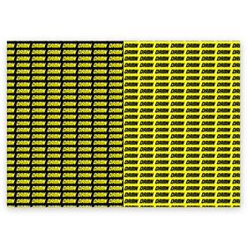 Поздравительная открытка с принтом DAMN в Санкт-Петербурге, 100% бумага | плотность бумаги 280 г/м2, матовая, на обратной стороне линовка и место для марки
 | black | damn | damn jacket | damn lettering | damn mug | damn print | damn t shirt | for cool | yellow | yellow and black | для крутых | желтый | желтый и черный | кофта damn | кружка damn | надпись damn | принт damn | футболка damn | черный