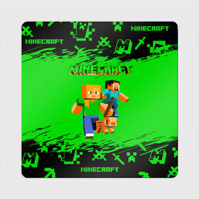 Магнит виниловый Квадрат с принтом Minecraft в Санкт-Петербурге, полимерный материал с магнитным слоем | размер 9*9 см, закругленные углы | minecraft | алекс | белый | блоки | взрывчатка | визера | гаст | добывать | дракон | зеленая | зеленый куб | зомби | игра | кирка | крафт | крипер | кубики | лошадка | майн | майнкрафт | манкрафт | меч | оцелот