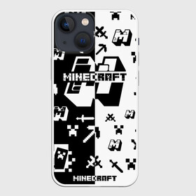 Чехол для iPhone 13 mini с принтом Minecraft в Санкт-Петербурге,  |  | minecraft | алекс | белый | блоки | ведьма | взрывчатка | визера | волк | гаст | добывать | дракон | зеленый куб | зомби | игра | крафт | крипер | кубики | лошадка | майн | майнкрафт | манкрафт | овечка | оцелот
