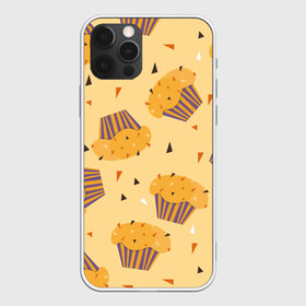 Чехол для iPhone 12 Pro Max с принтом Капкейки на желтом фоне в Санкт-Петербурге, Силикон |  | Тематика изображения на принте: еда | желтый | капкейки | кондитер | оранжевый | паттерн | пирожное | повар | сладости | узор | хеллоуин