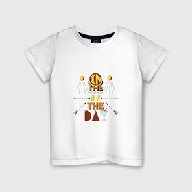 Детская футболка хлопок с принтом In The Middle Of The Day в Санкт-Петербурге, 100% хлопок | круглый вырез горловины, полуприлегающий силуэт, длина до линии бедер | вишня | коктейль | леттеринг | солнце | стрела | стрелка | стрелки | стрелы