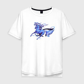 Мужская футболка хлопок Oversize с принтом Ветер для моих крыльев в Санкт-Петербурге, 100% хлопок | свободный крой, круглый ворот, “спинка” длиннее передней части | flying | wings | крылья | лошадь | полет | пони