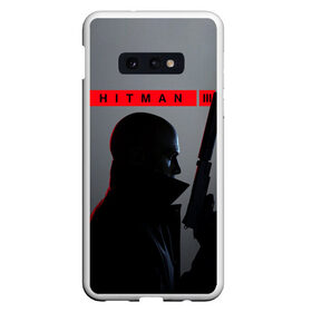 Чехол для Samsung S10E с принтом Hitman III в Санкт-Петербурге, Силикон | Область печати: задняя сторона чехла, без боковых панелей | hitman | hitman 3 | hitman iii | красный | надпись | хитман | хитман 3