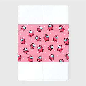 Магнитный плакат 2Х3 с принтом Among Us - Розовый цвет в Санкт-Петербурге, Полимерный материал с магнитным слоем | 6 деталей размером 9*9 см | among us | girl | pink | амонг | девочка | детский | игра | мультяшный | паттерн | розовый | узор | эмонг ас