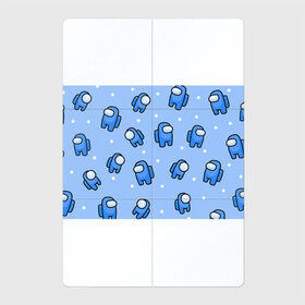 Магнитный плакат 2Х3 с принтом Among Us - Синий цвет в Санкт-Петербурге, Полимерный материал с магнитным слоем | 6 деталей размером 9*9 см | among us | boy | амонг | детский | игра | мальчикам | мультяшный | паттерн | синий | сыну | узор | эмонг ас