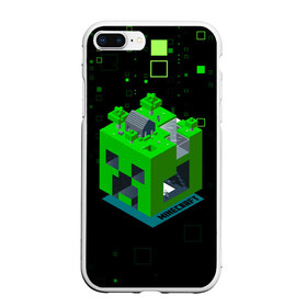 Чехол для iPhone 7Plus/8 Plus матовый с принтом Minecraft в Санкт-Петербурге, Силикон | Область печати: задняя сторона чехла, без боковых панелей | minecraft | алекс | белый | блоки | ведьма | взрывчатка | визера | волк | гаст | добывать | дракон | зеленый куб | зомби | игра | крафт | крипер | кубики | лошадка | майн | майнкрафт | манкрафт | овечка | оцелот
