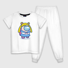 Детская пижама хлопок с принтом Among Us Sailor Moon в Санкт-Петербурге, 100% хлопок |  брюки и футболка прямого кроя, без карманов, на брюках мягкая резинка на поясе и по низу штанин
 | anime | аниме | игра | предатель
