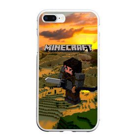 Чехол для iPhone 7Plus/8 Plus матовый с принтом Minecraft в Санкт-Петербурге, Силикон | Область печати: задняя сторона чехла, без боковых панелей | minecraft | алекс | белый | блоки | ведьма | взрывчатка | визера | волк | гаст | добывать | дракон | зеленый куб | зомби | игра | крафт | крипер | кубики | лошадка | майн | майнкрафт | манкрафт | овечка | оцелот