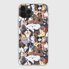 Чехол для iPhone 12 Pro с принтом Dogs в Санкт-Петербурге, силикон | область печати: задняя сторона чехла, без боковых панелей | cобака | доберман | животное | звери | кинолог | корги | милый | мордочка | овчарка | паттерн | пес | пудель | стикербомбинг | щенок | я люблю собак
