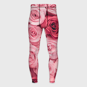 Мужские тайтсы 3D с принтом Розовые Розы в Санкт-Петербурге,  |  | pink | rose | день святого валентина | красивый | любовь | прекрасный | роза | цветок | цветы