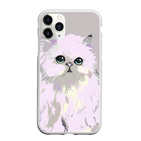Чехол для iPhone 11 Pro Max матовый с принтом Пушистый милый кот с грустным взглядом в Санкт-Петербурге, Силикон |  | Тематика изображения на принте: забавно | котята | няшно | цитата