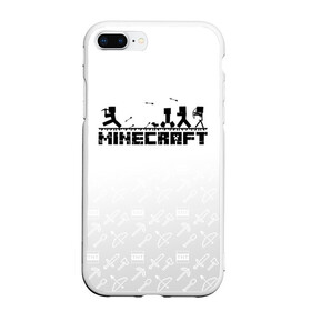 Чехол для iPhone 7Plus/8 Plus матовый с принтом Minecraft в Санкт-Петербурге, Силикон | Область печати: задняя сторона чехла, без боковых панелей | minecraft | алекс | белый | блоки | ведьма | взрывчатка | визера | волк | гаст | добывать | дракон | зеленый куб | зомби | игра | крафт | крипер | кубики | лошадка | майн | майнкрафт | манкрафт | овечка | оцелот