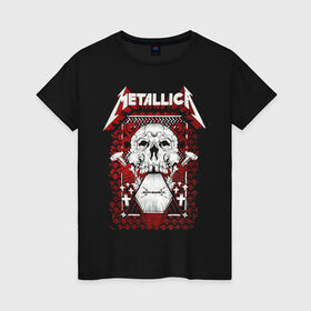 Женская футболка хлопок с принтом Metallica art 01 в Санкт-Петербурге, 100% хлопок | прямой крой, круглый вырез горловины, длина до линии бедер, слегка спущенное плечо | and justice for all | metallica | metallica anger | metallica art | metallica st anger | metallica арт | metallica рисунок | metallica тур | st anger | металика | металика anger | металлика | металлика арт | металлика рисунок | рок