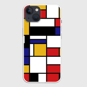 Чехол для iPhone 13 с принтом Color blocking в Санкт-Петербурге,  |  | geometry | retro | retro style | stripes | urban | vintage | абстракция | винтаж | геометрические | геометрия | городской | девяностые | искусство | клетка | колор блок | линии | мондриан | полосатый | полоска | полосы