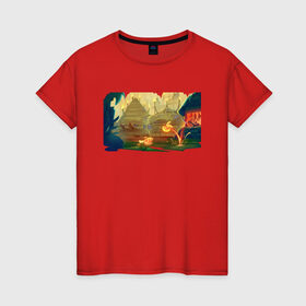 Женская футболка хлопок с принтом Лесные жители в Санкт-Петербурге, 100% хлопок | прямой крой, круглый вырез горловины, длина до линии бедер, слегка спущенное плечо | fantastic creatures | fantasy | волшебные создания | лес | рисунок