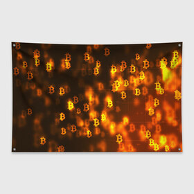 Флаг-баннер с принтом BITCOIN KRYPTONATE в Санкт-Петербурге, 100% полиэстер | размер 67 х 109 см, плотность ткани — 95 г/м2; по краям флага есть четыре люверса для крепления | bitcoin | btc | биткоин | валюта | деньги | криптовалюта