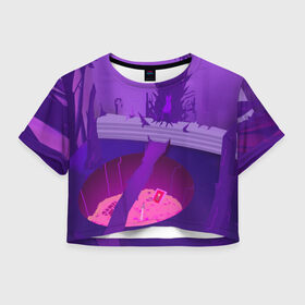 Женская футболка Crop-top 3D с принтом Тронный зал в Санкт-Петербурге, 100% полиэстер | круглая горловина, длина футболки до линии талии, рукава с отворотами | darkness | evil | зло | магия | фэнтези