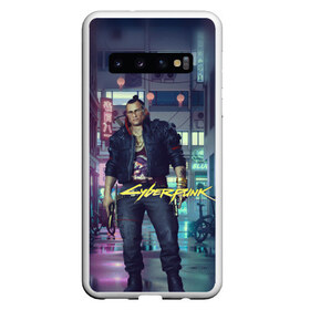 Чехол для Samsung Galaxy S10 с принтом Jackie Welles Cyberpunk в Санкт-Петербурге, Силикон | Область печати: задняя сторона чехла, без боковых панелей | cyberpunk | jackie | welles | андроид | джеки | киберпанк | киборг | уэллс