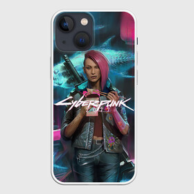 Чехол для iPhone 13 mini с принтом CYBERPUNK 2077 (+спина) (Z) в Санкт-Петербурге,  |  | cd project red | cyberpunk 2077 | keanu reeves | samurai | vi | ви | киану ривз | киберпанк 2077 | самураи