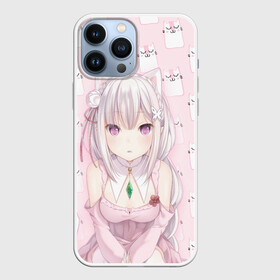 Чехол для iPhone 13 Pro Max с принтом Эмилия в Санкт-Петербурге,  |  | anime | emilia | re zero | re: zero kara hajimeru isekai seikatsu | re: жизнь с нуля в альтернативном мире | неко | ре зеро | эмилия