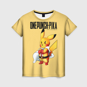 Женская футболка 3D с принтом Пикачу | One Punch Man в Санкт-Петербурге, 100% полиэфир ( синтетическое хлопкоподобное полотно) | прямой крой, круглый вырез горловины, длина до линии бедер | anime | chu | one punch man | pika | pokemon | аниме | анимэ | бэнг | ван панч мэн | ванпанчмен | пикачу | покемон | покемоны | сайтама | соник | супер герой | уан панч мен