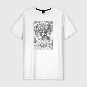 Мужская футболка хлопок Slim с принтом Celestial в Санкт-Петербурге, 92% хлопок, 8% лайкра | приталенный силуэт, круглый вырез ворота, длина до линии бедра, короткий рукав | angel | celestial | fantasy | warrior | ангел | воительница | небесная | руны | средневековье | фэнтези