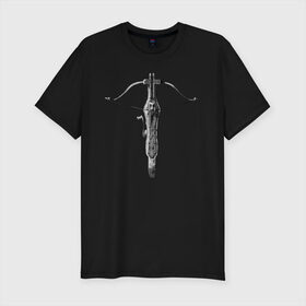 Мужская футболка хлопок Slim с принтом Hunters crossbow #2 в Санкт-Петербурге, 92% хлопок, 8% лайкра | приталенный силуэт, круглый вырез ворота, длина до линии бедра, короткий рукав | crossbow | fantasy | hunter | medival | weapon | арбалет | оружие | охотник | средневековье | фэнтэзи