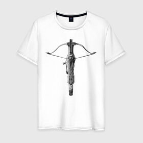 Мужская футболка хлопок с принтом Hunters crossbow #2 в Санкт-Петербурге, 100% хлопок | прямой крой, круглый вырез горловины, длина до линии бедер, слегка спущенное плечо. | crossbow | fantasy | hunter | medival | weapon | арбалет | оружие | охотник | средневековье | фэнтэзи