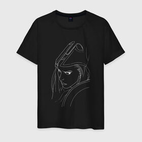 Мужская футболка хлопок с принтом Warrior woman black в Санкт-Петербурге, 100% хлопок | прямой крой, круглый вырез горловины, длина до линии бедер, слегка спущенное плечо. | fantasy | warrior | античность | воительница | доспехи | фэнтези