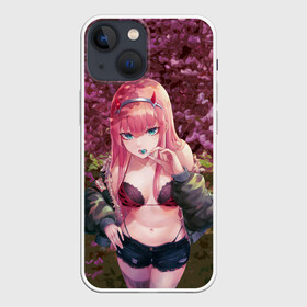 Чехол для iPhone 13 mini с принтом Zero Two Сад сакуры в Санкт-Петербурге,  |  | darling | darling in the franxx | zero two | вайфу | зеро ту | код 002 | любимый во франксе | франкс