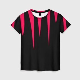 Женская футболка 3D с принтом Полуночный огонь в Санкт-Петербурге, 100% полиэфир ( синтетическое хлопкоподобное полотно) | прямой крой, круглый вырез горловины, длина до линии бедер | Тематика изображения на принте: вечер | ночь | огонек | пламя | пожар | сумерки | темнота | тьма