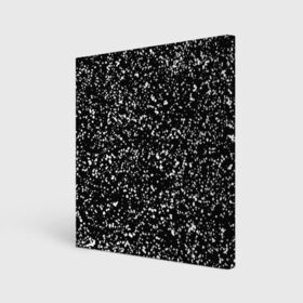 Холст квадратный с принтом Черно- белое в Санкт-Петербурге, 100% ПВХ |  | Тематика изображения на принте: капли | краска | кружочки | минимализм | точки