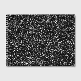 Альбом для рисования с принтом Черно- белое в Санкт-Петербурге, 100% бумага
 | матовая бумага, плотность 200 мг. | Тематика изображения на принте: капли | краска | кружочки | минимализм | точки