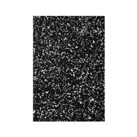 Обложка для паспорта матовая кожа с принтом Черно- белое в Санкт-Петербурге, натуральная матовая кожа | размер 19,3 х 13,7 см; прозрачные пластиковые крепления | капли | краска | кружочки | минимализм | точки