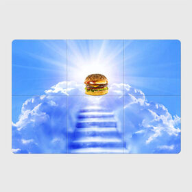 Магнитный плакат 3Х2 с принтом Райский бургер в Санкт-Петербурге, Полимерный материал с магнитным слоем | 6 деталей размером 9*9 см | Тематика изображения на принте: food | hamburger | hot dog | ангел | блики | булка | булочка | бургер | бутерброд | вкусняшки | гамбургер | еда | котлета | лестница | лучи | небесный | небо | обжора | облака | пейзаж | природа | рай | сендвич