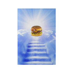 Обложка для паспорта матовая кожа с принтом Райский бургер в Санкт-Петербурге, натуральная матовая кожа | размер 19,3 х 13,7 см; прозрачные пластиковые крепления | food | hamburger | hot dog | ангел | блики | булка | булочка | бургер | бутерброд | вкусняшки | гамбургер | еда | котлета | лестница | лучи | небесный | небо | обжора | облака | пейзаж | природа | рай | сендвич