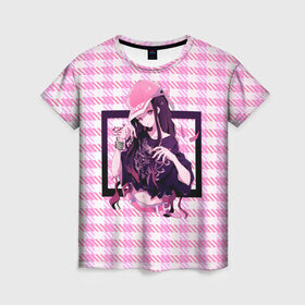 Женская футболка 3D с принтом Незуко Камадо в Санкт-Петербурге, 100% полиэфир ( синтетическое хлопкоподобное полотно) | прямой крой, круглый вырез горловины, длина до линии бедер | demon slayer | kamado | kimetsu no aiba | nezuko | камадо | клинок | незуко | рассекающий демонов