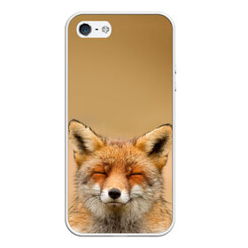 Чехол для iPhone 5/5S матовый с принтом Милая лисичка в Санкт-Петербурге, Силикон | Область печати: задняя сторона чехла, без боковых панелей | fox | foxy | животное | звери | лиса | лисенок | лисичка | милая | рыжая | фокс