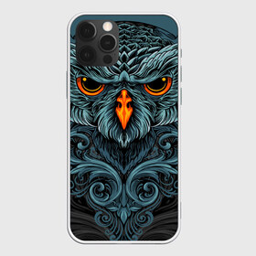 Чехол для iPhone 12 Pro Max с принтом Ornament Owl в Санкт-Петербурге, Силикон |  | Тематика изображения на принте: арт | глаза | животные | обложка | орнамент | перья | птица | рисунок | рок | сова | татуировки