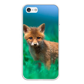 Чехол для iPhone 5/5S матовый с принтом маленький лисенок в Санкт-Петербурге, Силикон | Область печати: задняя сторона чехла, без боковых панелей | Тематика изображения на принте: fox | foxy | животное | звери | лиса | лисенок | лисичка | милая | рыжая | фокс
