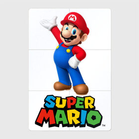 Магнитный плакат 2Х3 с принтом Super Mario в Санкт-Петербурге, Полимерный материал с магнитным слоем | 6 деталей размером 9*9 см | видеоигра | игра | марио | персонаж
