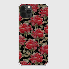 Чехол для iPhone 12 Pro Max с принтом Красные розы на черном фоне в Санкт-Петербурге, Силикон |  | 8 марта | flowers | summer | ботаническая иллюстрация | весна | зеленый | красный | лето | любовь | праздник | принт | природа | растения | розы | цветы | черный