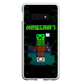 Чехол для Samsung S10E с принтом Minecraft в Санкт-Петербурге, Силикон | Область печати: задняя сторона чехла, без боковых панелей | minecraft | алекс | белый | блоки | ведьма | взрывчатка | визера | волк | гаст | добывать | дракон | зеленый куб | зомби | игра | крафт | крипер | кубики | лошадка | майн | майнкрафт | манкрафт | овечка | оцелот