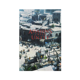 Обложка для паспорта матовая кожа с принтом Assassin’s Creed Unity в Санкт-Петербурге, натуральная матовая кожа | размер 19,3 х 13,7 см; прозрачные пластиковые крепления | Тематика изображения на принте: black flag | brotherhood | chronicles | creed | game | origins | revelations | rogue | syndicate | unity | valhalla | альтаир | ассасин | игры | кинжал | пираты