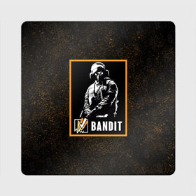 Магнит виниловый Квадрат с принтом Bandit в Санкт-Петербурге, полимерный материал с магнитным слоем | размер 9*9 см, закругленные углы | bandit | r6s | rainbow six siege | бандит | оперативник | персонаж