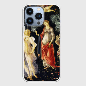 Чехол для iPhone 13 Pro с принтом весна боттичелли в Санкт-Петербурге,  |  | Тематика изображения на принте: амур | ангелочки | весна | влюбленных | день святого валентина | для двоих | для пар | искусство | картина | купидон | любовь | парные | подарок | шедевр
