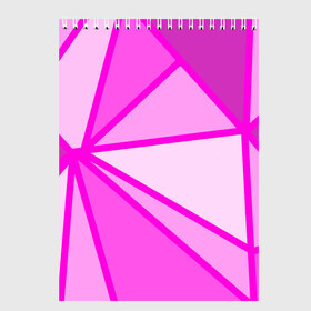 Скетчбук с принтом Осколки розового стекла в Санкт-Петербурге, 100% бумага
 | 48 листов, плотность листов — 100 г/м2, плотность картонной обложки — 250 г/м2. Листы скреплены сверху удобной пружинной спиралью | 2021 | геометрия | зеркало | лето | осколок | розовый | треугольники