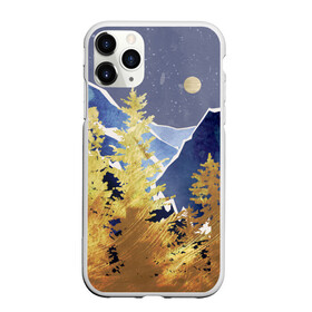 Чехол для iPhone 11 Pro матовый с принтом Золотой лес в Санкт-Петербурге, Силикон |  | Тематика изображения на принте: горы | елки | золотой | лес | луна | природа | путешественникам | путешествие